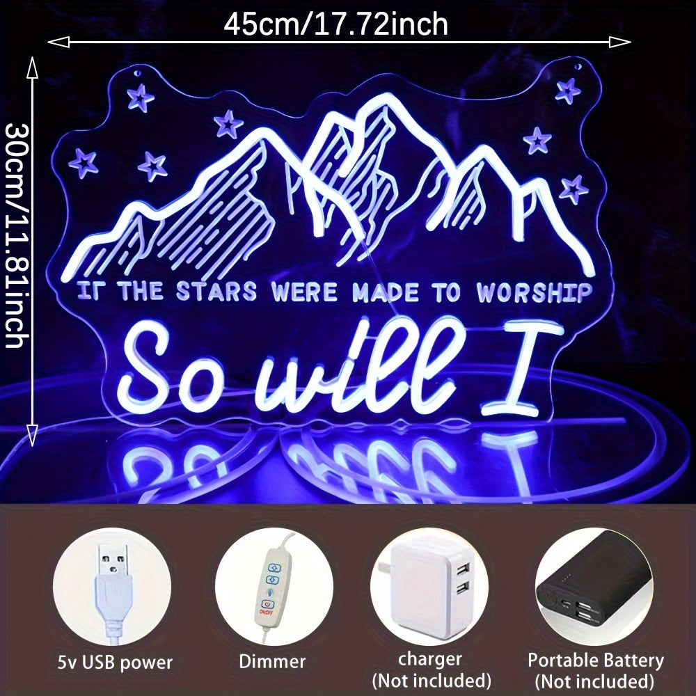 Velaris City of Starlight ACOTAR Neon Sign - Handcrafted LED Wall Decor- USB Powered, Single White Light