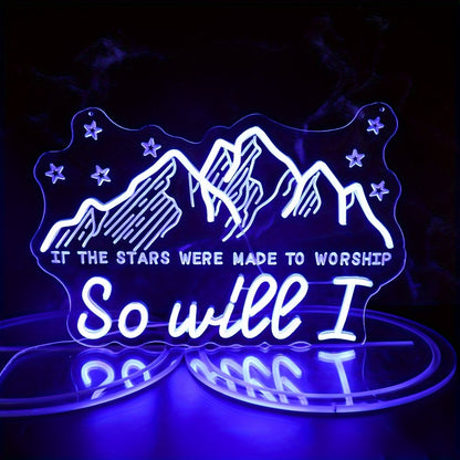 Velaris City of Starlight ACOTAR Neon Sign - Handcrafted LED Wall Decor- USB Powered, Single White Light