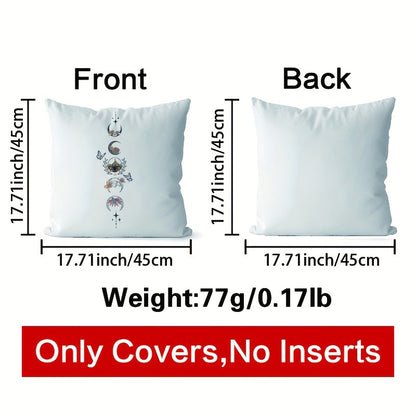 1pc ACOTAR Velaris Pattern Velvet Cushion Cover Square Pillow Throw Pillow Cover (No Pillow Core)