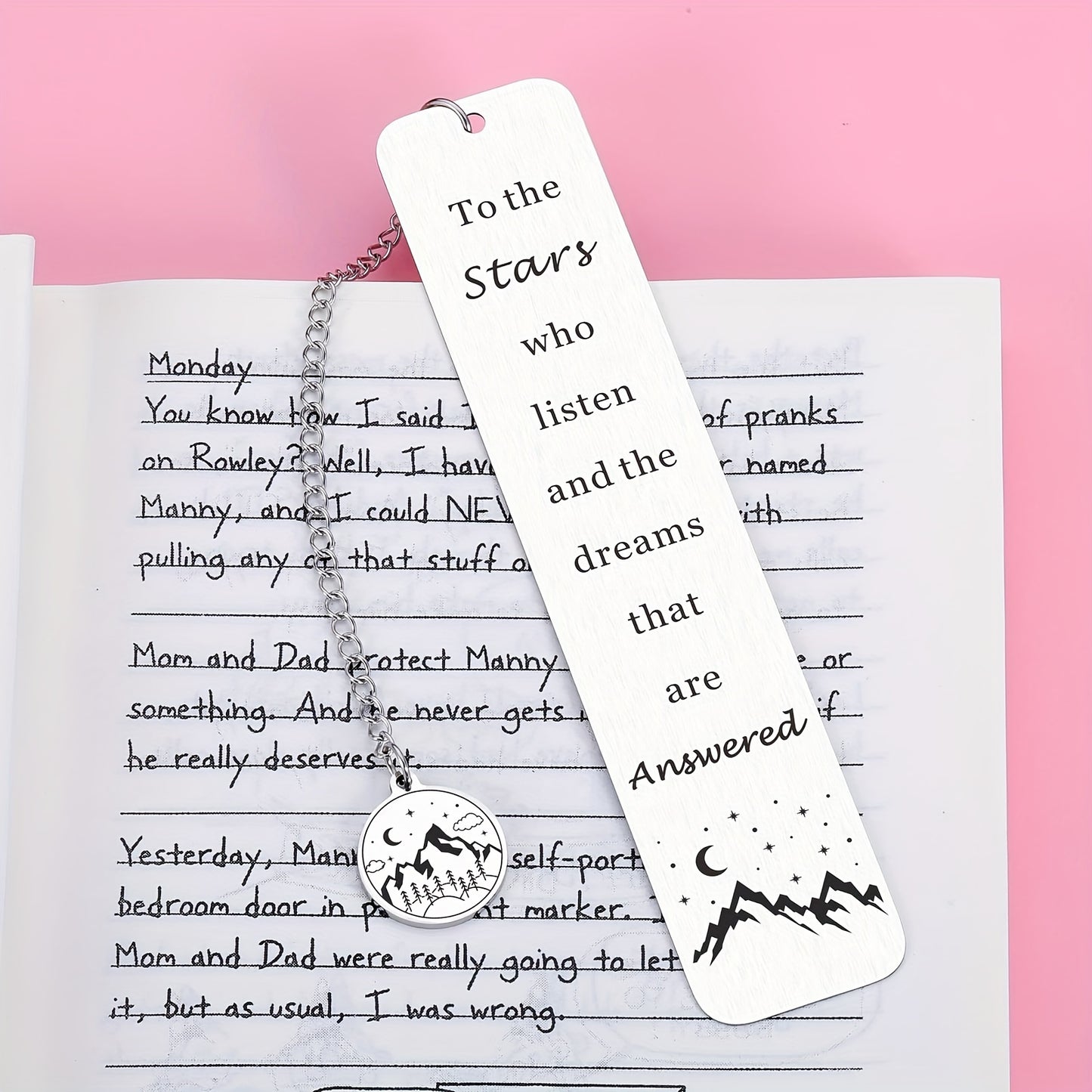 1pc ACOTAR Stainless Steel Inspirational Bookmark - Durable, Rust-Resistant, and Elegant Design