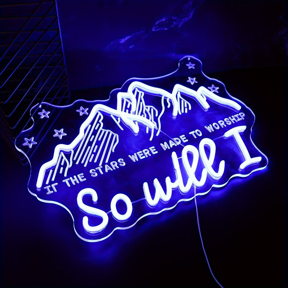 Velaris City of Starlight ACOTAR Neon Sign - Handcrafted LED Wall Decor- USB Powered, Single White Light