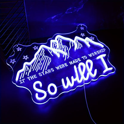 Velaris City of Starlight ACOTAR Neon Sign - Handcrafted LED Wall Decor- USB Powered, Single White Light