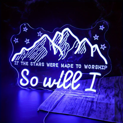 Velaris City of Starlight ACOTAR Neon Sign - Handcrafted LED Wall Decor- USB Powered, Single White Light