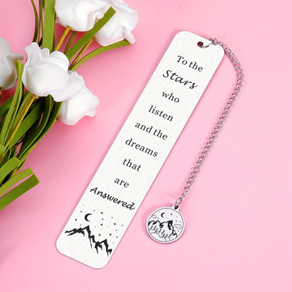 1pc ACOTAR Stainless Steel Inspirational Bookmark - Durable, Rust-Resistant, and Elegant Design