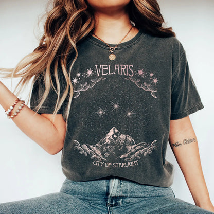 ACOTAR Velaris Retro Print T-Shirt City of Starlight Original Design Night Court Shirt S-XXXL