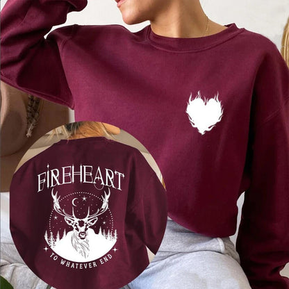 Fireheart Sweatshirt Throne of Glass Hoodie Pullover SJM Small-XXXL