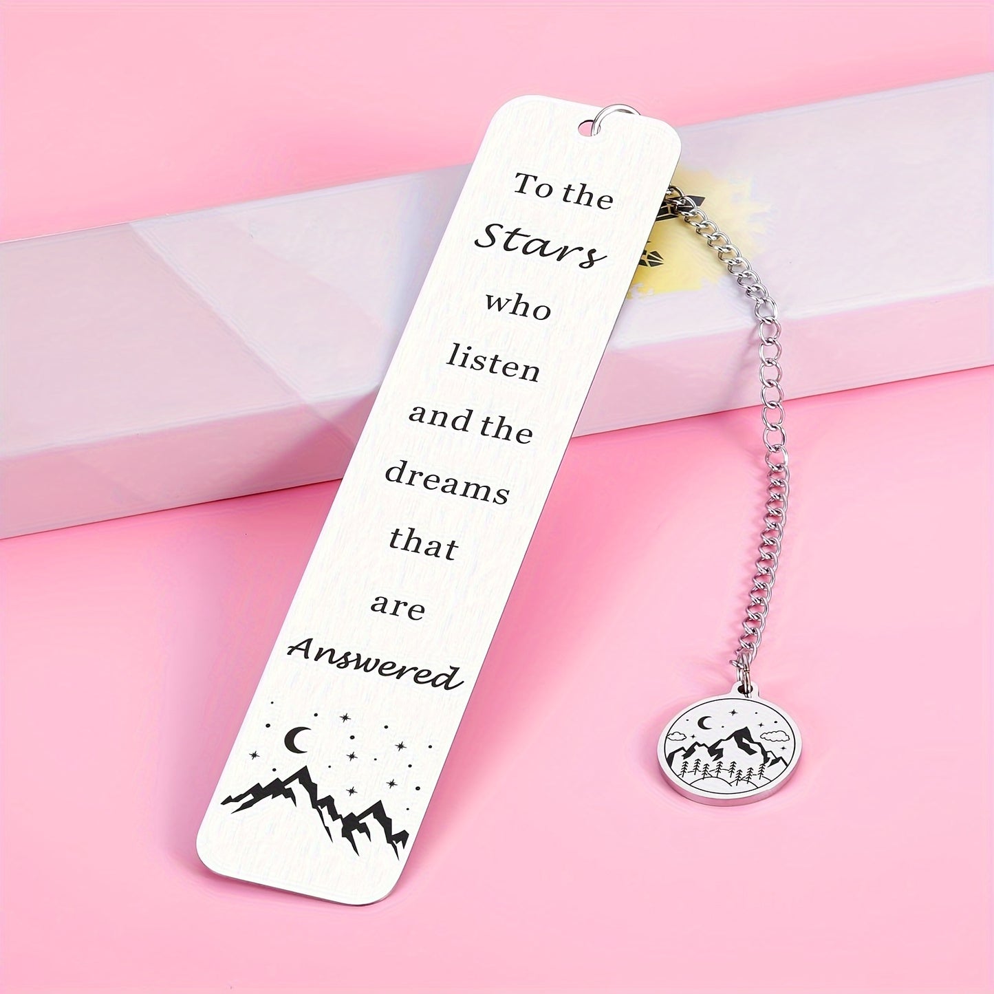 1pc ACOTAR Stainless Steel Inspirational Bookmark - Durable, Rust-Resistant, and Elegant Design